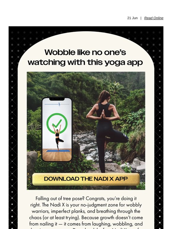Wobble like no one's watching with this yoga app!