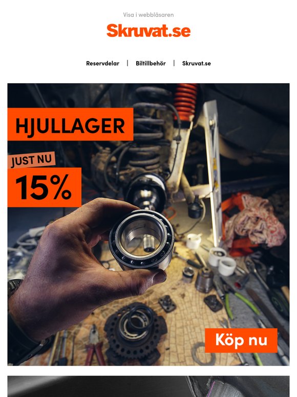Sista chansen - 15% rabatt på hjullager!