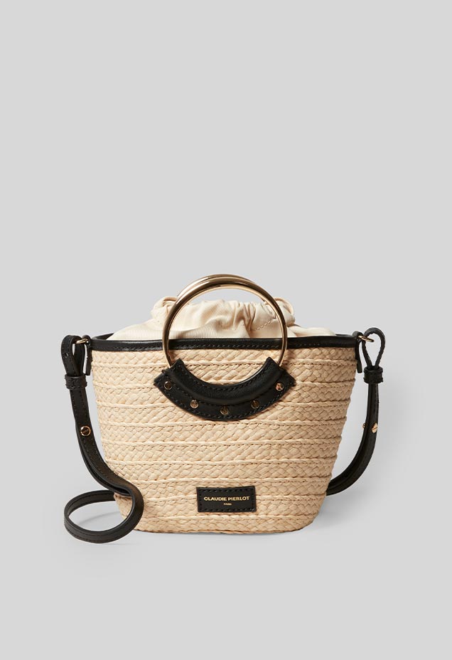Petit sac panier tressé et anneau