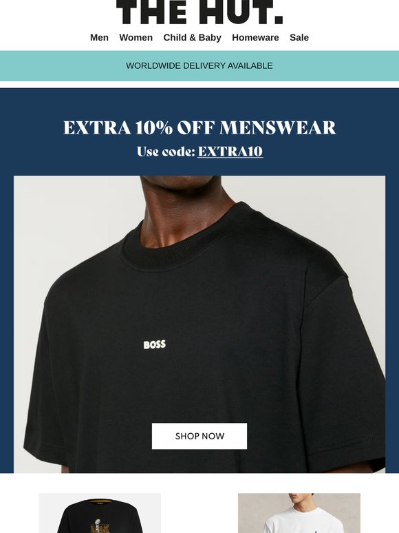 Extra 10% off Menswear