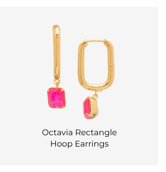 Octavia Rectangle Hoop Earrings
