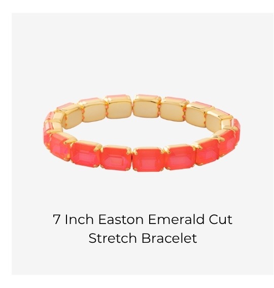 7 Inch Easton Emerald Cut Stretch Bracelet