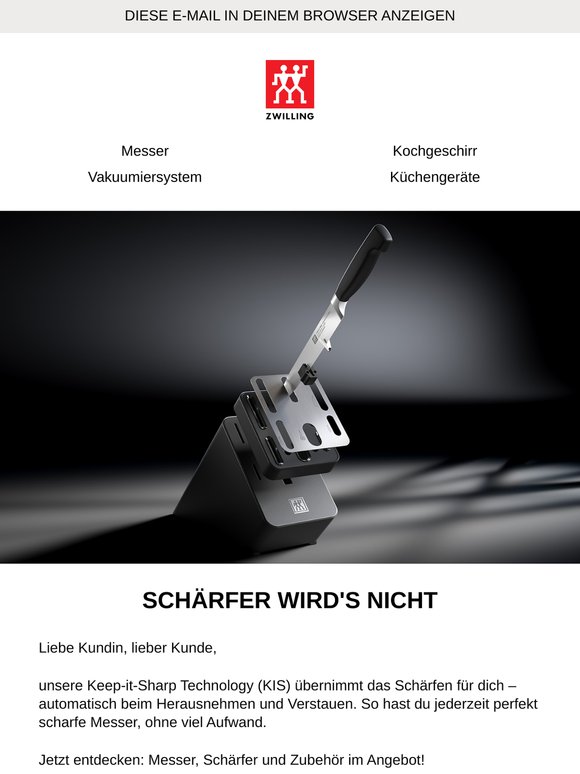 Jederzeit scharfe Messer