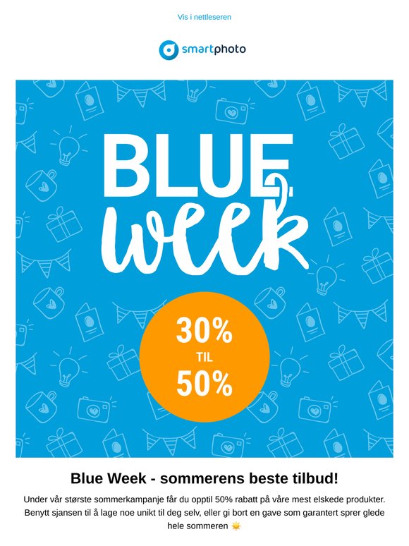 Ikke gå glipp av Blue Week 💙 30-50% rabatt