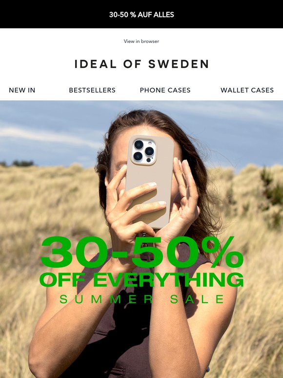 30-50 % Rabatt auf ALLES | Summer Sale