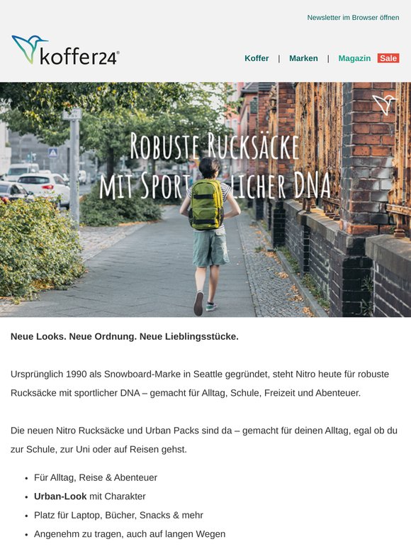 Nitro Neuheiten bei Koffer24 – robust, stylisch, funktional
