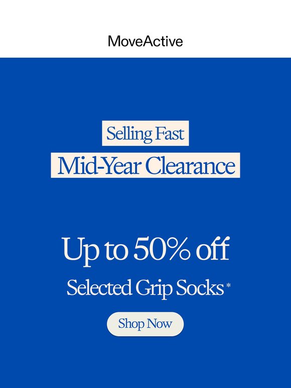 SELLING FAST: UP TO 50% OFF GRIP SOCKS