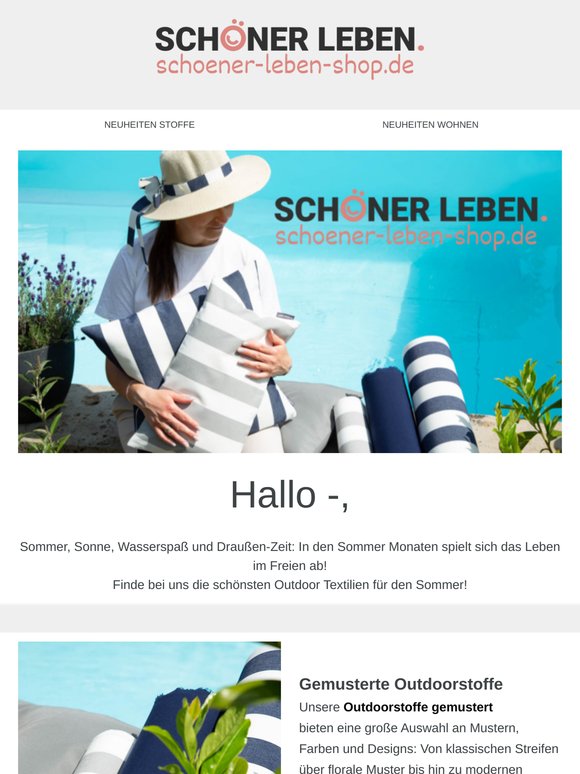 —, entdecke unsere Outdoor Textilien ☀️