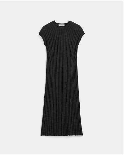 [Image]The Column Dress in Cotton Linen | Black