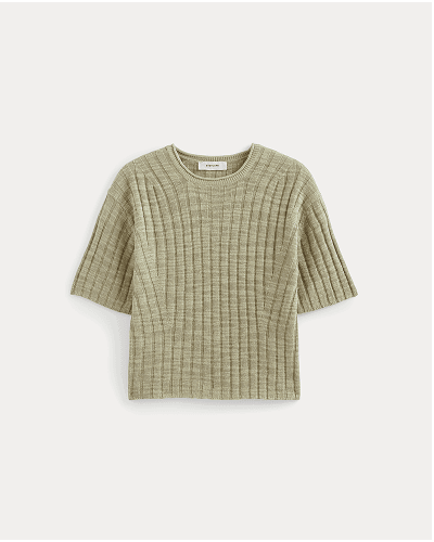 [Image]The Oversized Tee in Cotton Linen | Eucalyptus