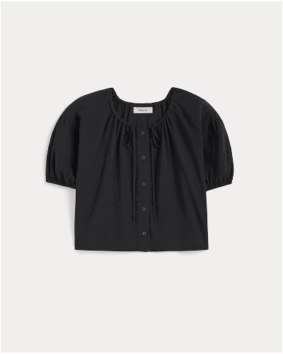 [Image]The Gauze Button-Up | Black