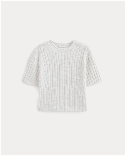 [Image]The Oversized Tee in Cotton Linen | White