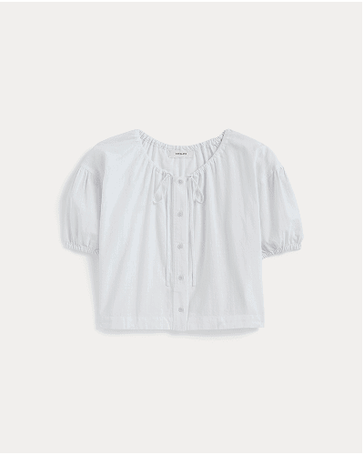 [Image]The Gauze Button-Up | White