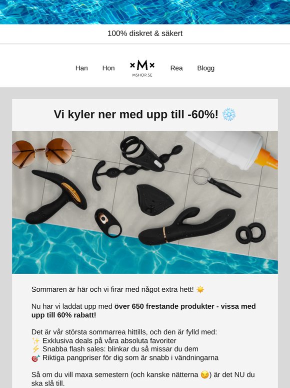 Hetare än solen: upp till 60% rabatt hela sommaren! ☀️