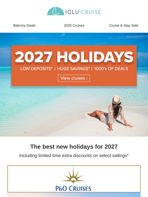 Our pick of the best 2027 holidays