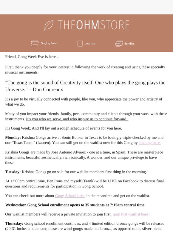 [What To Expect] Gong Week "Eve"