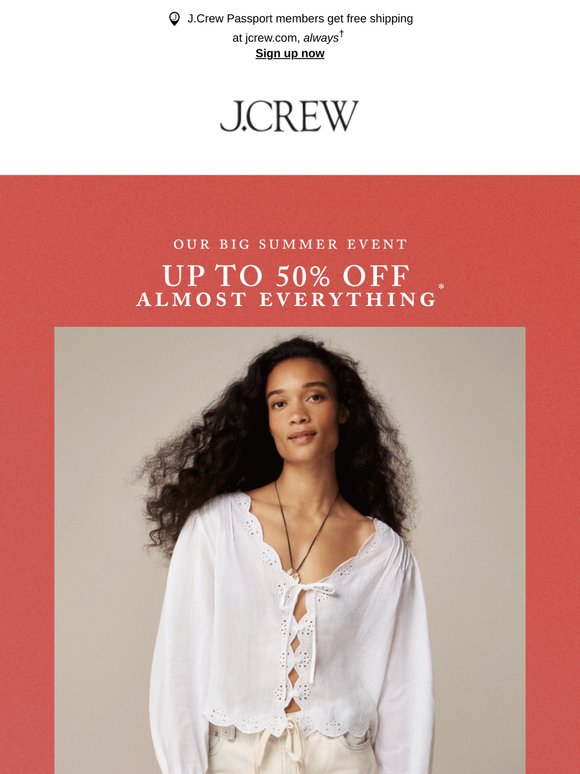 Get shopping: up to 50% off almost everything