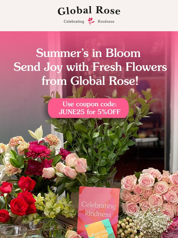 Summer is in Bloom. Send Joy with Fresh Flowers 🌻