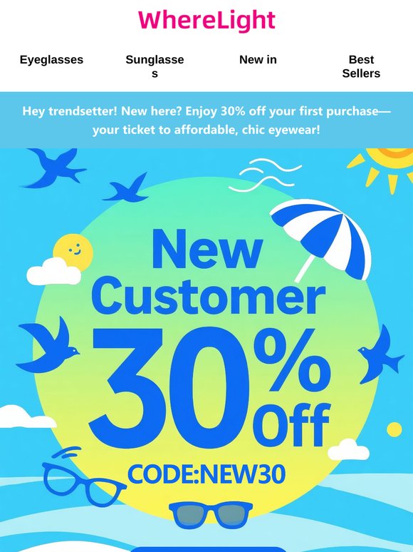 Newbies, 30% Off Just for You!🥳