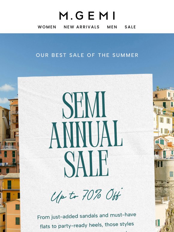 Now Live: The Semi-Annual Sale