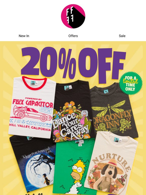20% 👕 OFF 👕 T-SHIRTS!