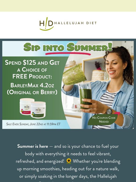 Don't Miss Out on Your FREE BarleyMax!