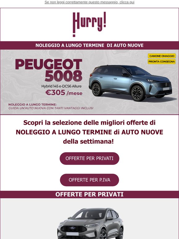 🚘HURRY! Noleggio | Le MIGLIORI OFFERTE della settimana 🚘 Scopri tutte le auto a noleggio a prezzi scontati!