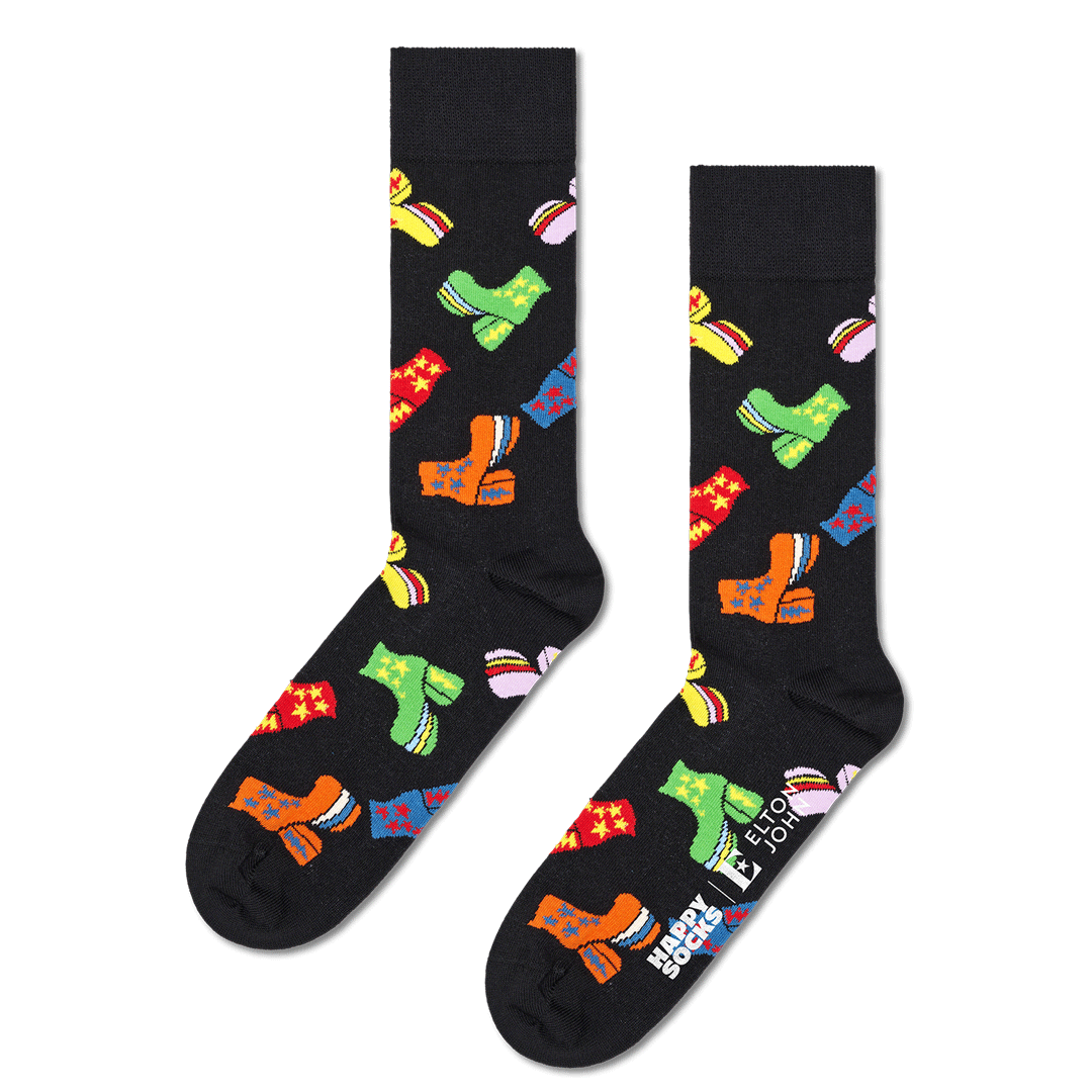 Elton John Disco Shoes Sock