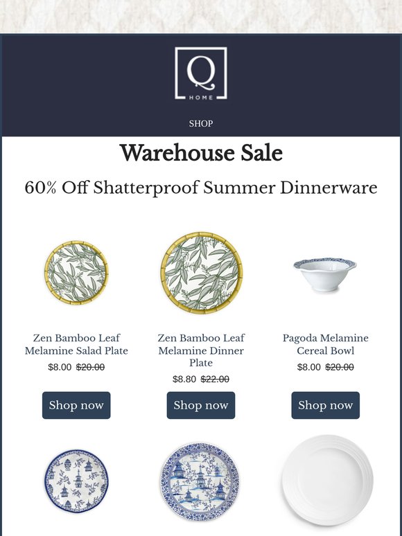 60% OFF: Shatterproof Summer Dinnerware ☀️