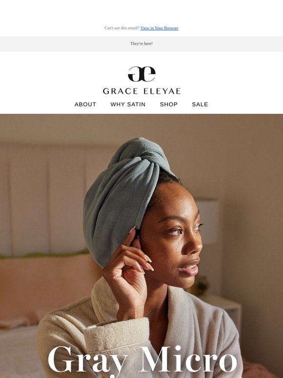 It's BACK! Beautiful Gray Micro Fiber Turbans 🧖‍♀️