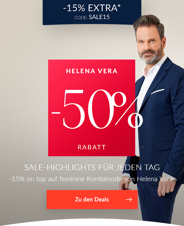 Helena Vera: Bis -50% reduziert & -15% Rabatt on top