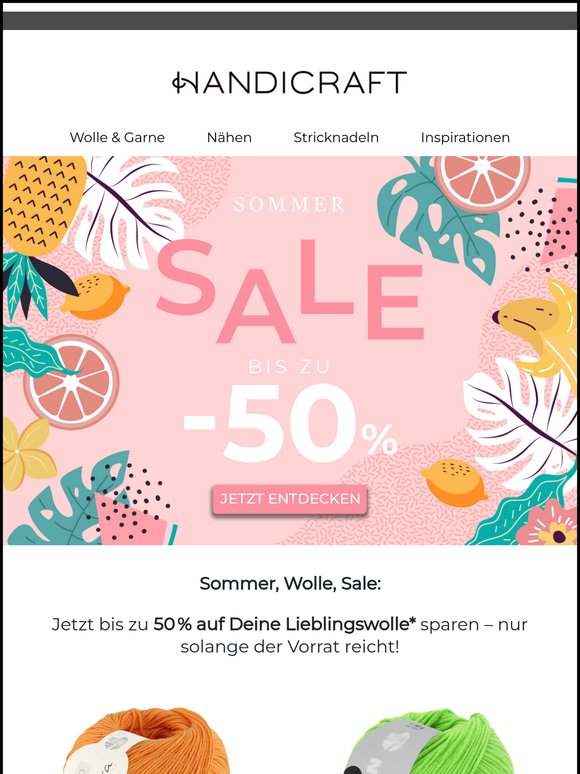 ☀️🧶Sommer trifft Wolle – jetzt bis zu 50 % sparen!