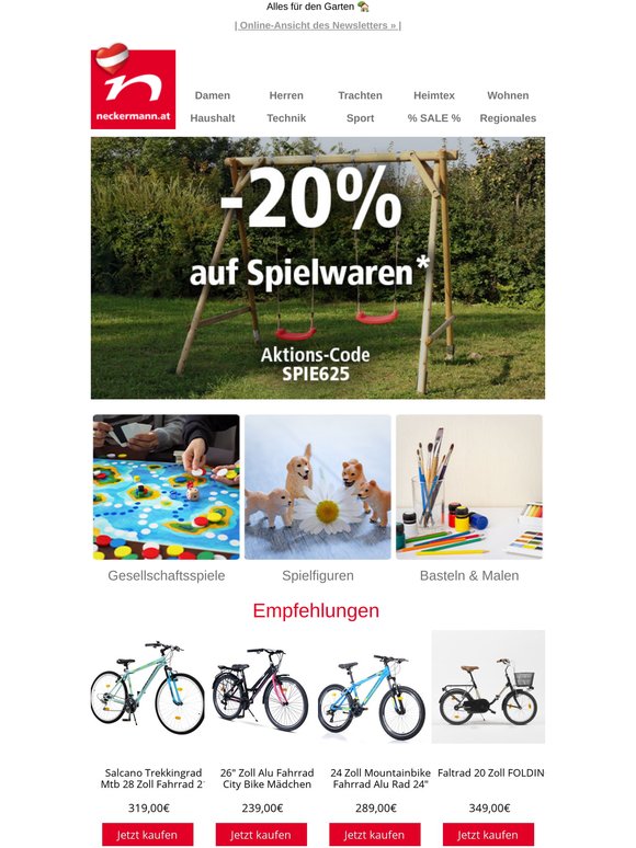 Für Sparfüchse: -20% auf Spielzeug für draußen 🚀
