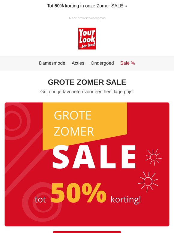 Bespaar nu in de Zomer SALE! ☀️