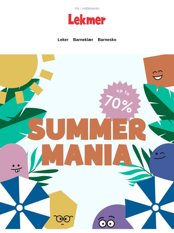 👙🏖 SUMMER MANIA! Spar opptil 70 %
