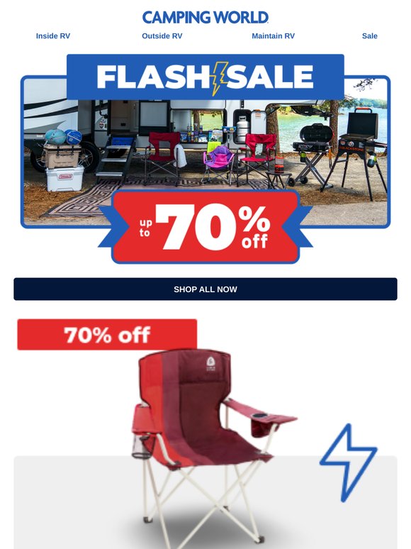 Flash sale alert: up to 70% off