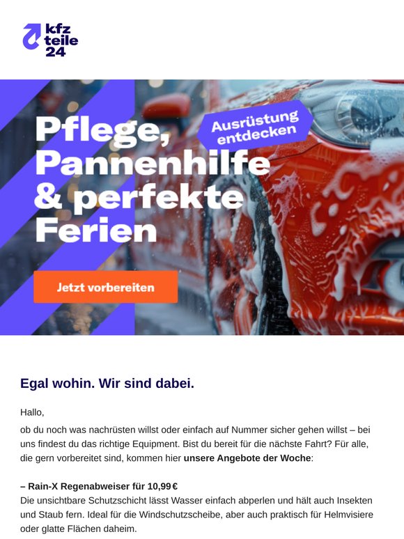 Bereit für die große Fahrt