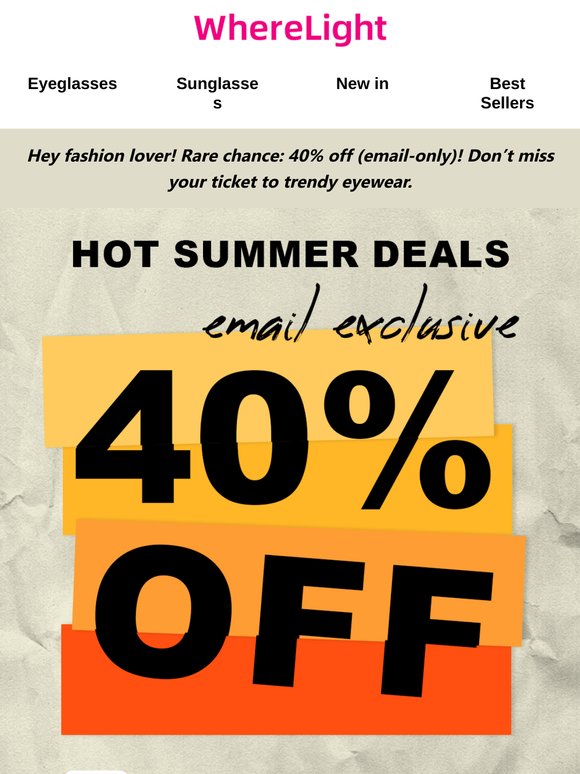 We Snuck a 40% Off Deal in Your Email!🤫