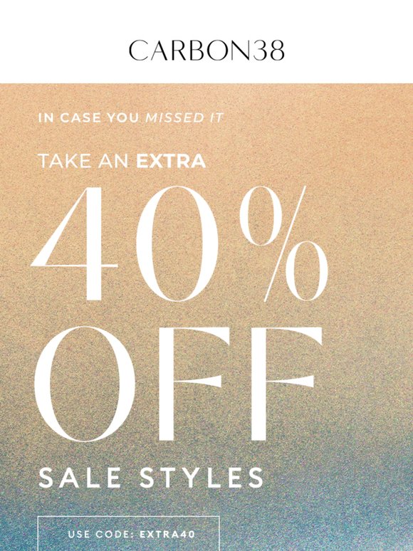 SAVE: Extra 40% Sale
