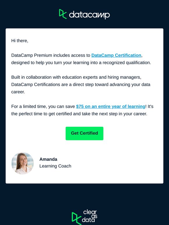 You're ready for certification! Make it official