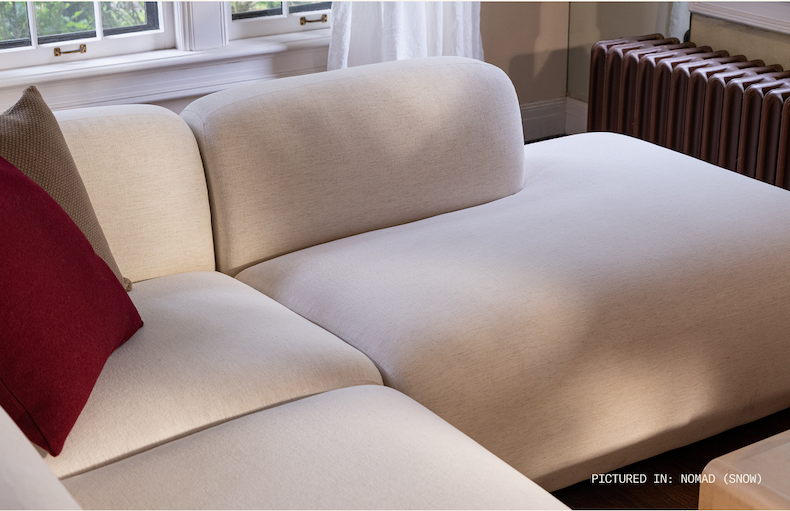 The Soft Serve Sectional, now available. Shown in Nomad (Snow)