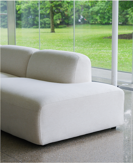 The Soft Serve Sectional, now available. Shown in Nomad (Snow)