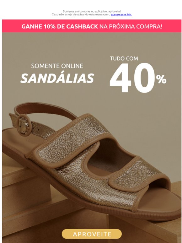 TUDO 40% em sandálias! ﻿👡﻿🩴﻿💕