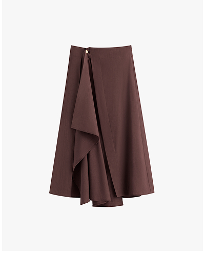 Linen Wrap Skirt Coffee