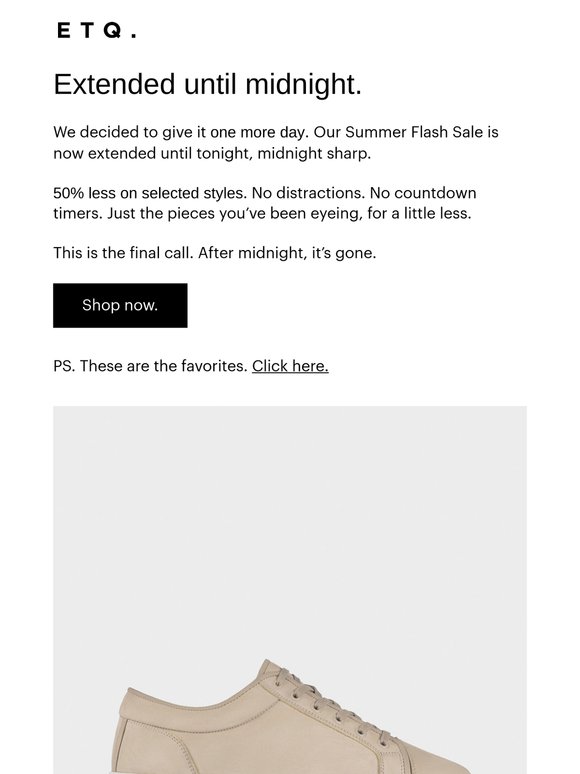 EXTENDED: Summer Flash Sale. 50% OFF.