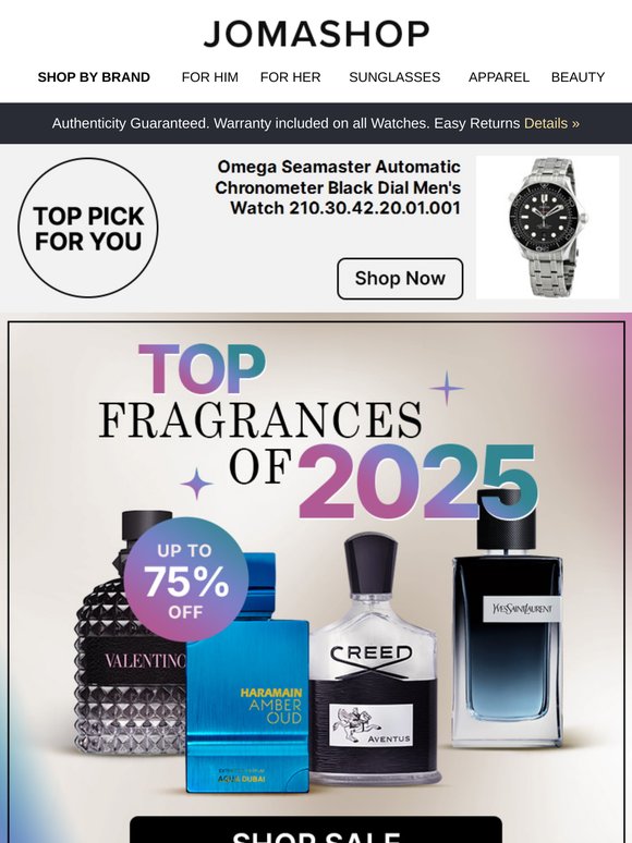 TOP FRAGRANCES OF 2025 | 75% OFF