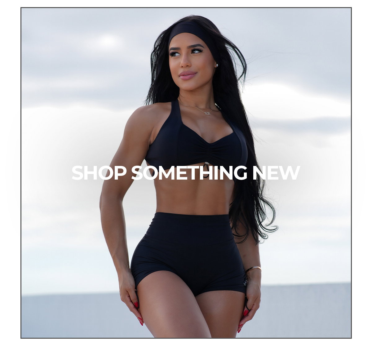 image of model wearing Pop & Lock set in Black with text