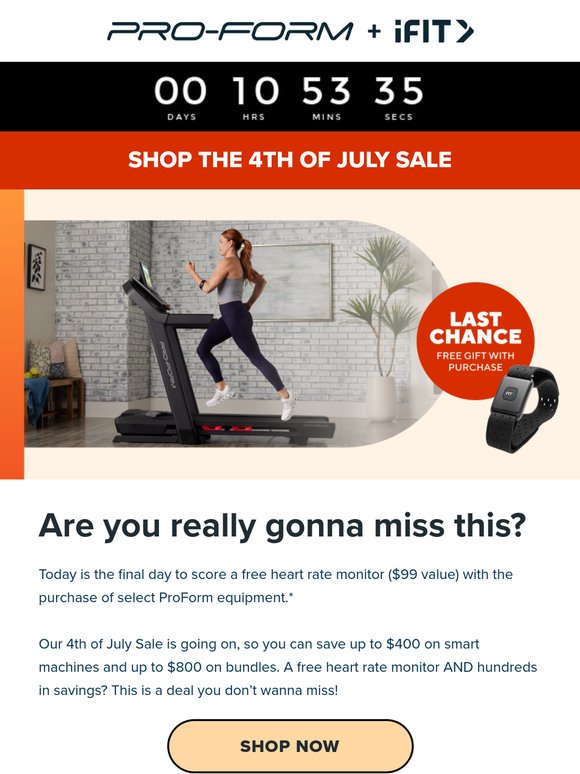 Today’s the final day to get your FREE heart rate monitor!