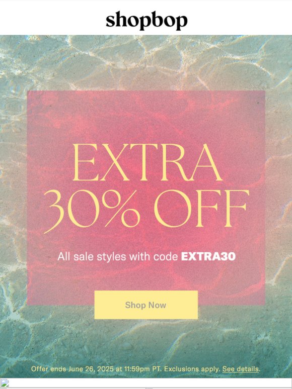 Extra 30% off SALE