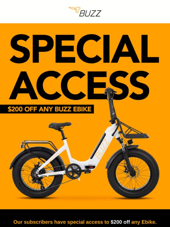 Special Access: Save $200 on any ebike